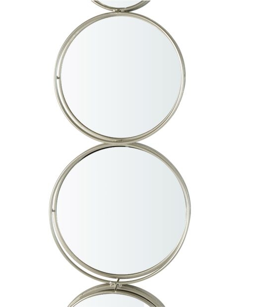 Product photograph of Lowa Silver Round Wall Mirror - 27cm X 108cm from Choice Furniture Superstore.